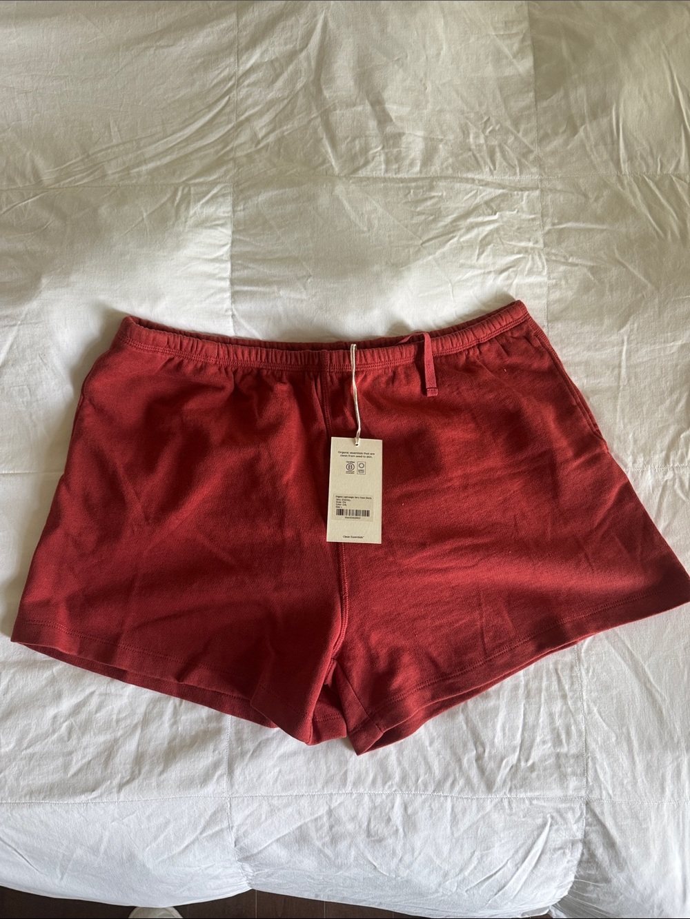 NWT MATE the Label Organic Lightweight Terry Track Shorts